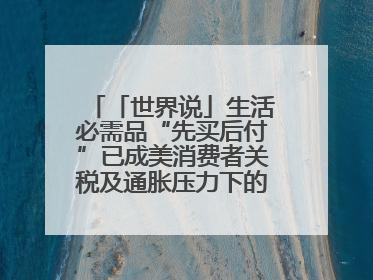 「世界说」生活必需品“先买后付”已成美消费者关税及通胀压力下的无奈抉择