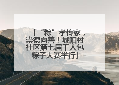 “粽”孝传家，崇德向善！城阳村社区第七届千人包粽子大赛举行