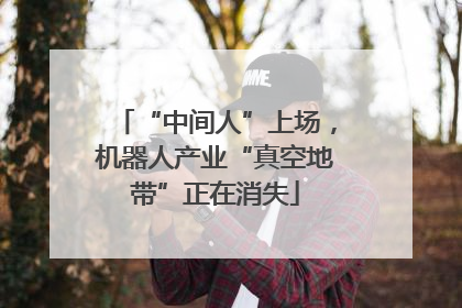 “中间人”上场，机器人产业“真空地带”正在消失