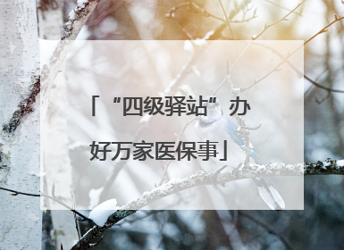 “四级驿站”办好万家医保事