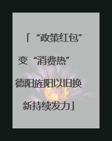“政策红包”变“消费热” 德阳旌阳以旧换新持续发力