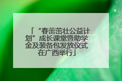 “春蕾茁壮公益计划”成长课堂暨助学金及装备包发放仪式在广西举行
