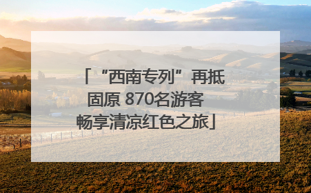 “西南专列”再抵固原 870名游客畅享清凉红色之旅