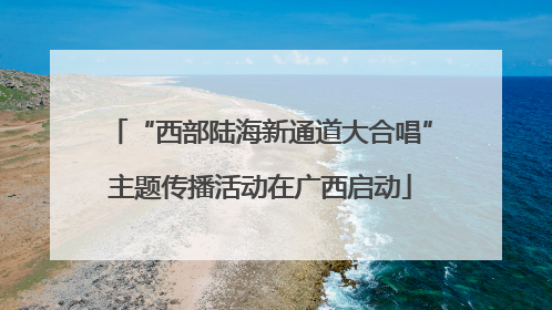 “西部陆海新通道大合唱”主题传播活动在广西启动