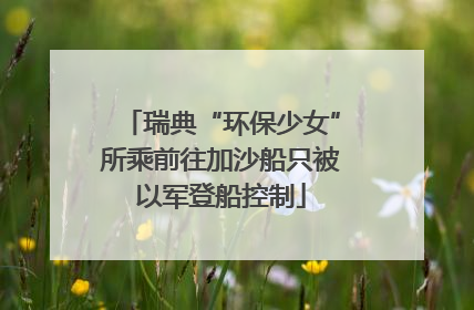 瑞典“环保少女”所乘前往加沙船只被以军登船控制