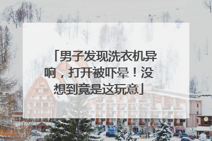 男子发现洗衣机异响，打开被吓晕！没想到竟是这玩意