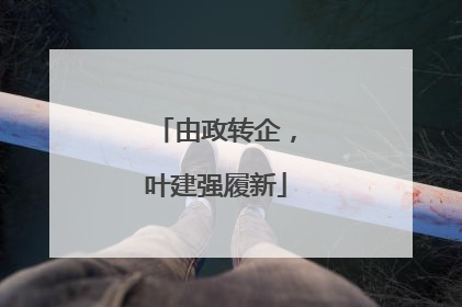 由政转企，叶建强履新