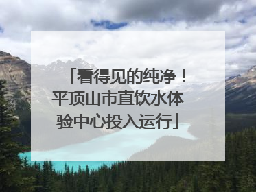 看得见的纯净！平顶山市直饮水体验中心投入运行