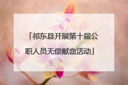 祁东县开展第十届公职人员无偿献血活动