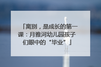 离别，是成长的第一课：月雅河幼儿园孩子们眼中的“毕业”
