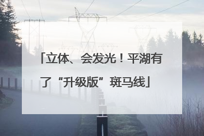 立体、会发光！平湖有了“升级版”斑马线