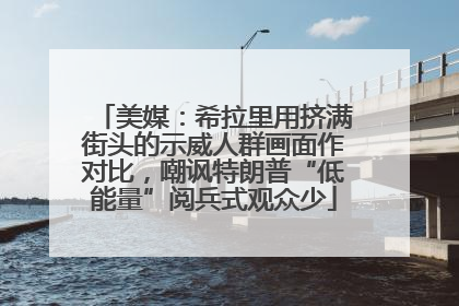 美媒：希拉里用挤满街头的示威人群画面作对比，嘲讽特朗普“低能量”阅兵式观众少