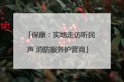 保康：实地走访听民声 消防服务护营商