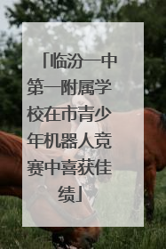 临汾一中第一附属学校在市青少年机器人竞赛中喜获佳绩