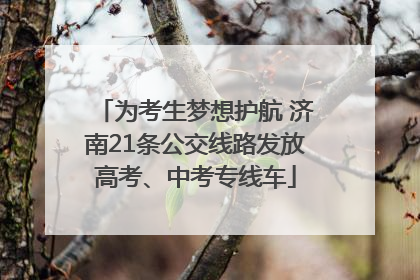 为考生梦想护航 济南21条公交线路发放高考、中考专线车