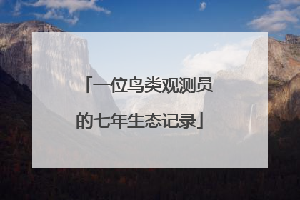 一位鸟类观测员的七年生态记录