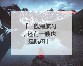 一艘是航母，还有一艘也是航母