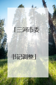 三河市委书记调整