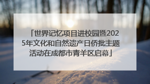 世界记忆项目进校园暨2025年文化和自然遗产日侨批主题活动在成都市青羊区启幕