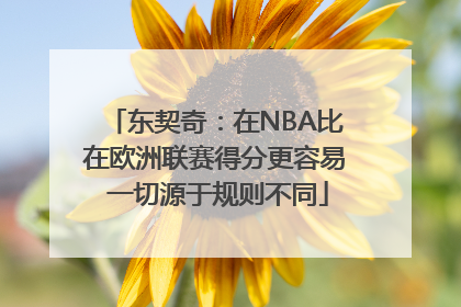 东契奇：在NBA比在欧洲联赛得分更容易 一切源于规则不同
