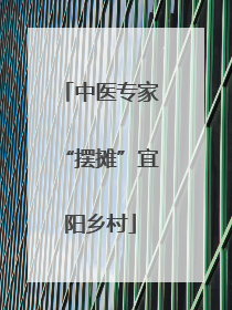 中医专家“摆摊”宜阳乡村