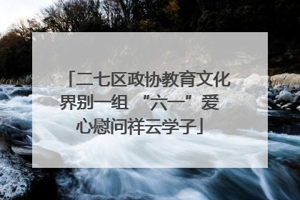 二七区政协教育文化界别一组 “六一”爱心慰问祥云学子