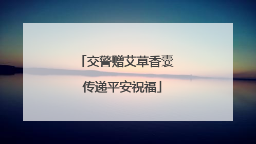 交警赠艾草香囊 传递平安祝福