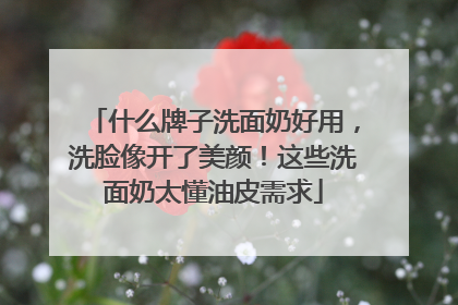 什么牌子洗面奶好用，洗脸像开了美颜！这些洗面奶太懂油皮需求