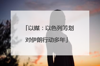 以媒：以色列筹划对伊朗行动多年