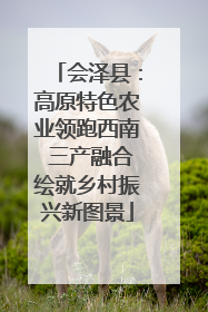 会泽县：高原特色农业领跑西南 三产融合绘就乡村振兴新图景