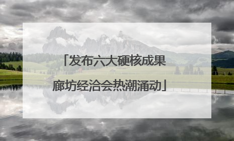 发布六大硬核成果 廊坊经洽会热潮涌动