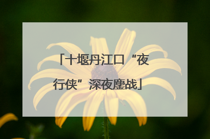 十堰丹江口“夜行侠”深夜鏖战