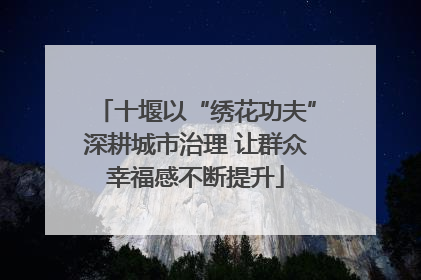 十堰以“绣花功夫”深耕城市治理 让群众幸福感不断提升