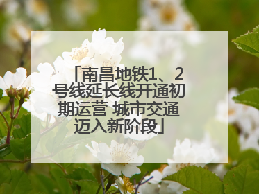 南昌地铁1、2号线延长线开通初期运营 城市交通迈入新阶段