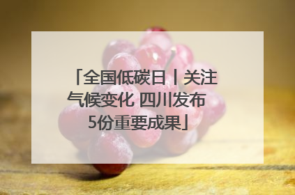 全国低碳日丨关注气候变化 四川发布5份重要成果