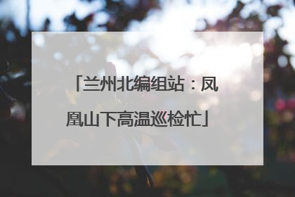 兰州北编组站：凤凰山下高温巡检忙