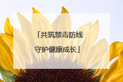 共筑禁毒防线 守护健康成长