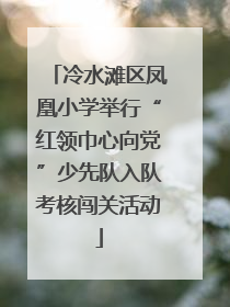 冷水滩区凤凰小学举行“红领巾心向党”少先队入队考核闯关活动