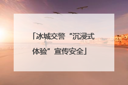 冰城交警“沉浸式体验”宣传安全