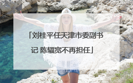 刘桂平任天津市委副书记 陈辐宽不再担任
