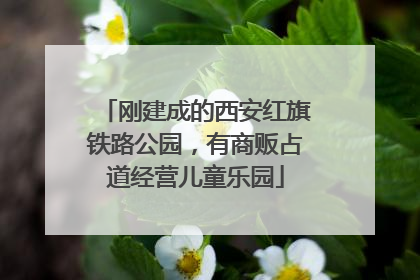 刚建成的西安红旗铁路公园，有商贩占道经营儿童乐园