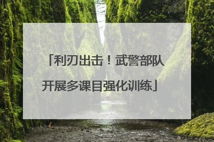 利刃出击！武警部队开展多课目强化训练