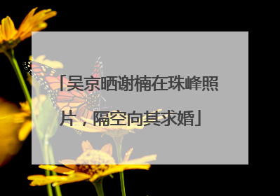 吴京晒谢楠在珠峰照片，隔空向其求婚
