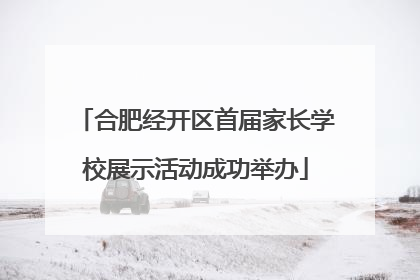 合肥经开区首届家长学校展示活动成功举办
