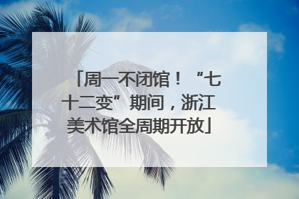 周一不闭馆！“七十二变”期间，浙江美术馆全周期开放