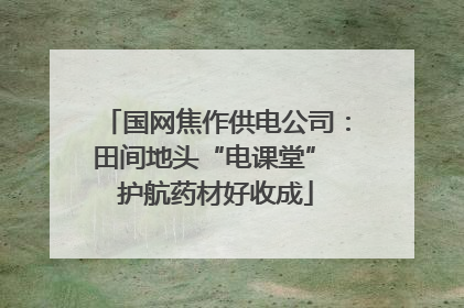 国网焦作供电公司：田间地头“电课堂” 护航药材好收成