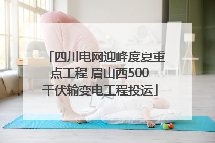 四川电网迎峰度夏重点工程 眉山西500千伏输变电工程投运