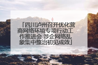 四川泸州召开优化营商网络环境专项行动工作推进会 涉企网络乱象集中整治初见成效