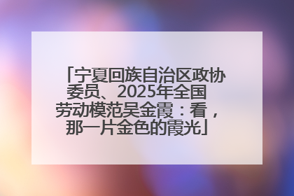 宁夏回族自治区政协委员、2025年全国劳动模范吴金霞：看，那一片金色的霞光