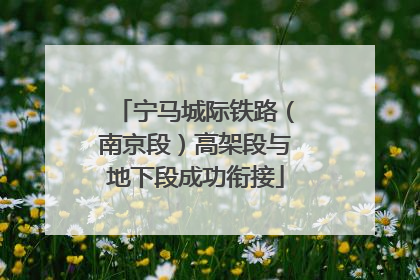 宁马城际铁路（南京段）高架段与地下段成功衔接